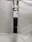 30”-84” Single Curtain Rod Wood Urn White Finish