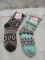 2 Pairs of Assorted Print Womens 4-11 Sweater Socks