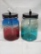 Qty 2 Outdoor glass Torches