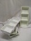 Set of 4 Off White Food Grade 3-Section Platters