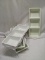 Set of 4 Off White Food Grade 3-Section Platters