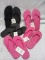 5 Pairs of Assorted Color Ladies Flip Flops- (3) Medium (7/8), (2) Small (5/6)