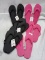 6 Pairs of Assorted Color Ladies Flip Flops- Large (9/10)