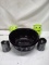 Halloween Lot 2 cups 2 led candles 3 bowls