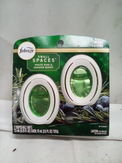 Twin Pack of Febreze Small Spaces Limited Ed. White Pine&Juniper Berry Dispos.