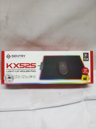 Sentry Pro-Gaming RGB Lighting KX525 Light-Up Mouse Pad