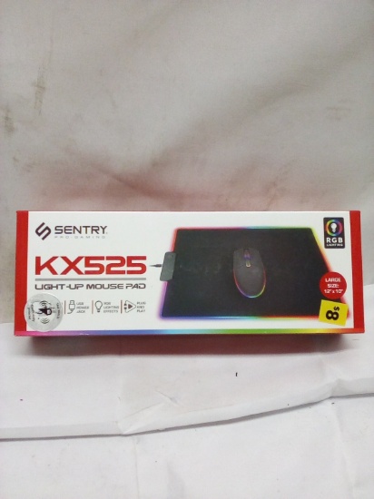 Sentry Pro-Gaming RGB Lighting KX525 Light-Up Mouse Pad