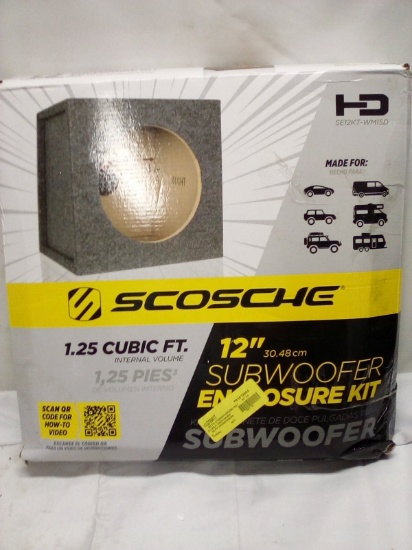 12” Subwoofer Enclosure Kit 1.25 Cubic Ft