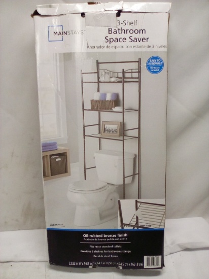 3 Shelf Bathroom Space Saver Oil Rubbed Bronze Finish 22.83” x 9.65” x 64.5”