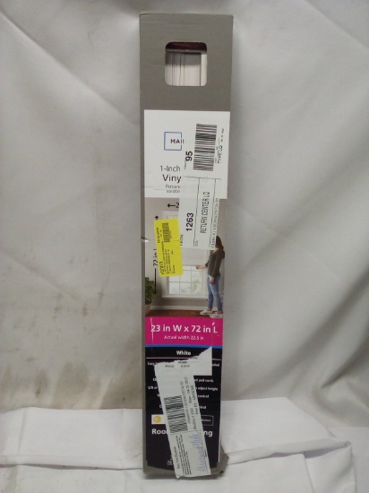 1” Cordless Vinyl Blind 23”x 72” Room Darkening