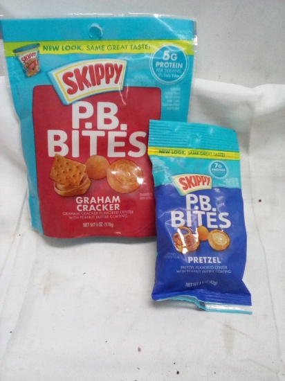 Qty 2 PB Bites- Graham Cracker 6oz, Pretzel 1.5oz