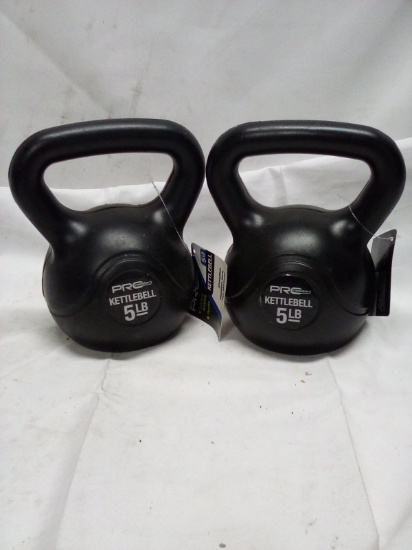 Qty 2- 5lb Kettlebell