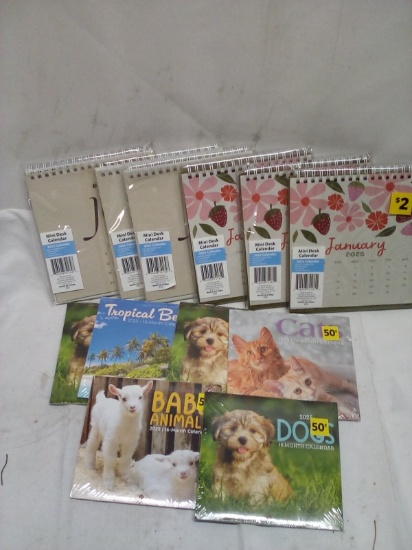 Qty 12- 2025 Mini Calendars