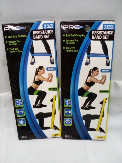 Qty 2 Resistance Band Set 3 Pack