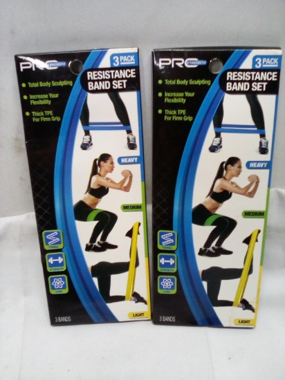 Qty 2 Resistance Band Set 3 Pack