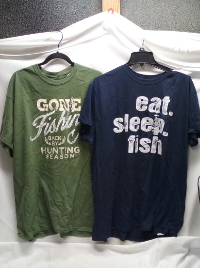 Qty 2 Men’s Size XL Fishing Shirts