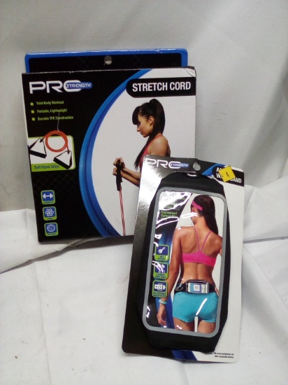 2Pc ProStrength Workout Lot- (1) Stretch Cord, (1) Active Waistband