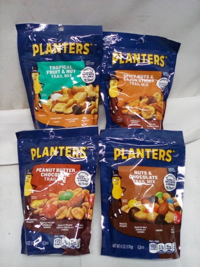 Lot of 4 Assorted Planters 6oz Trail Mixes