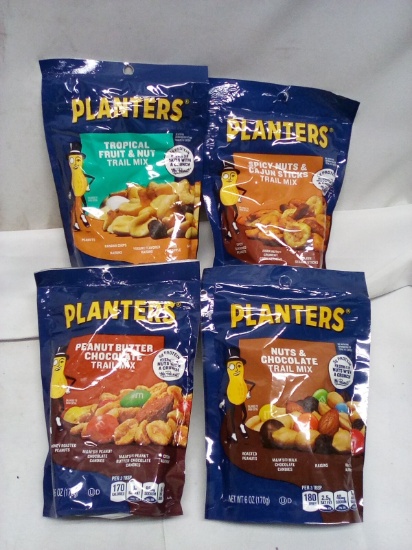 Lot of 4 Assorted Planters 6oz Trail Mixes