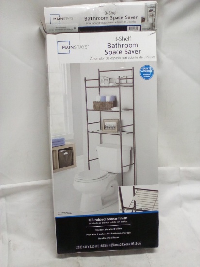Mainstays 22.83”x9.65”x64.5” Oil Rubbed Bronze Finish 3-Shelf Space Saver