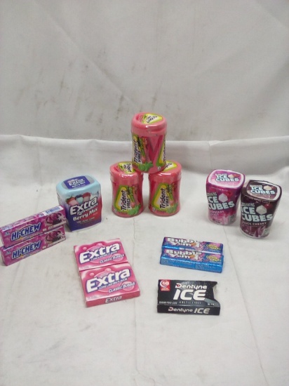 13Pc Assorted Chewing/Bubble Gum Lot