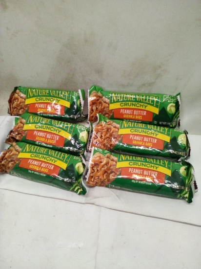 Qty 6 Nature Valley Crunchy Peanut Butter Granola Bars