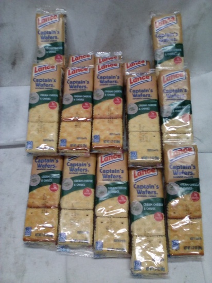 Qty 15 Lance Captain’s Wafers Cream Cheese & Chives
