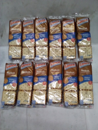 Qty 12 Lance Nekot Peanut Butter Crackers