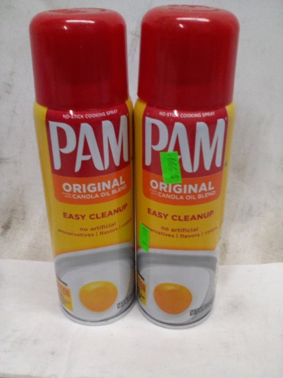 Qty 2 Pam Original Canola Oil Blend Spray