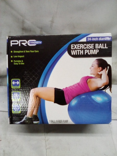 24” Exercise Ball with Pump with foot pump