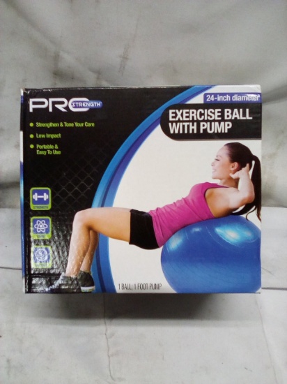 24” Exercise Ball with Pump with foot pump