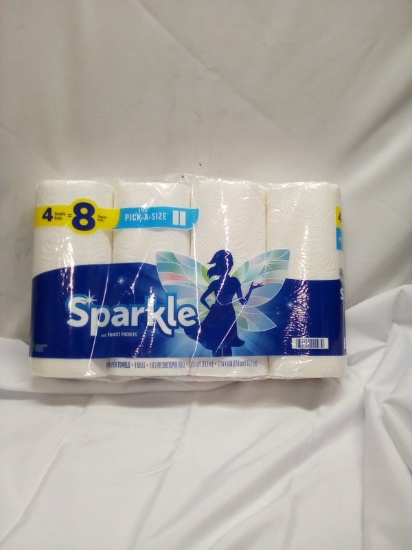 4 rolls double rolls paper towels