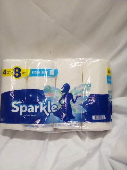 4 rolls double rolls paper towels