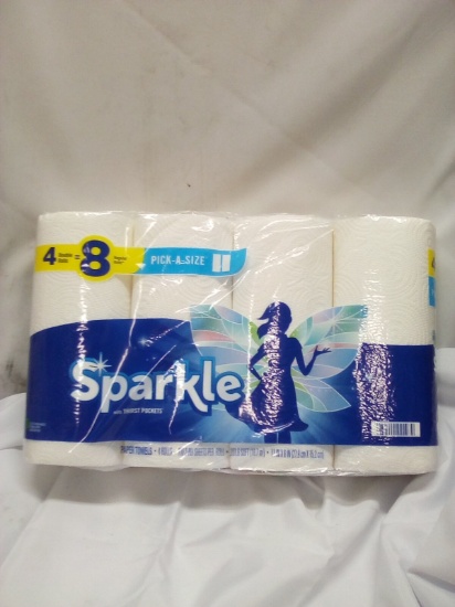 4 rolls double rolls paper towels
