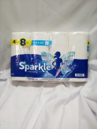 4 rolls double rolls paper towels