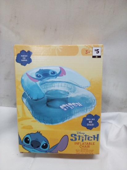 Disney Stitch Inflatable Chair 22.8” x 17” x 14”