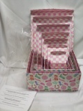 7Pc Assorted Size Girls/Country Graphic Printed Dec. Stacked Storage Box Set