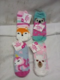 4 Pairs of Girls 7-3 Cozy Critter Socks