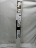30”-84” Single Curtain Rod Wood Urn White Finish