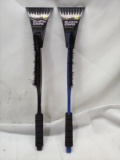 Pair of Assorted Color DriveMXD Deluxe Ice Scrapers w/ Brushed