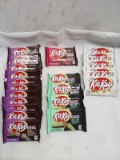 Lot of 21 Assorted Flavor KitKat Wafer and Chocolate Snack Bars