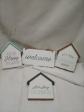 4 wooden signs