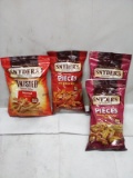 Qty 4 Snyders Of Hanover- Honey Mustard & Onion, Hot Buffalo Wing, Seasoned