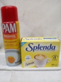 Pam Original Canola oil Blend Spray/ Splenda Zero Calorie Sweetener 50ct