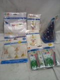Qty 6 Party Lot- Garland, Tassels, LED Llama, Coloring Books, Party Hats