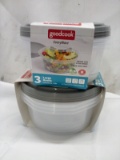 Qty 2 Large Bowls with Lids 6.2 cups Leak Resistant plastic storage container