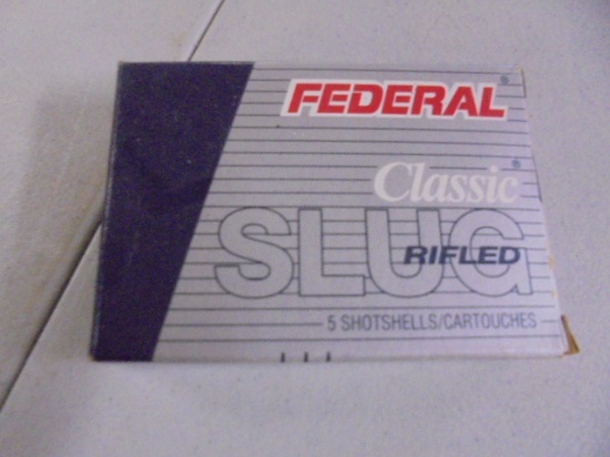 5 Round Box of Federal 12ga Rifled Slugs