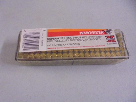 100 Round Box of Winchester Super X .22LR Rimfire Cartridges