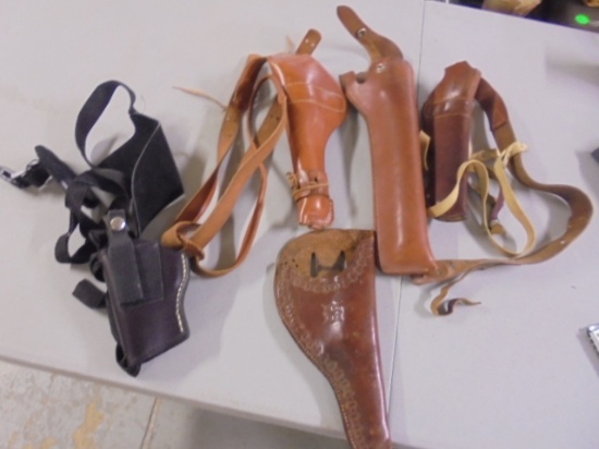 Group of 5 Assorted Leather Holsters