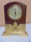Vintage Sessions Wood & Brass Electric Mantel Clock